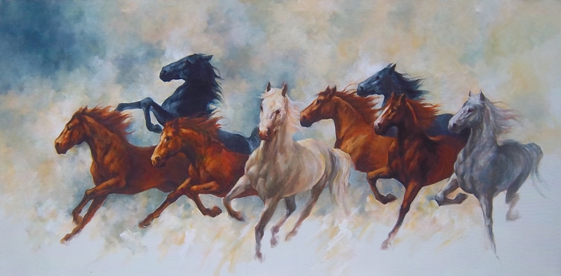 Kumpulan lukisan gambar kuda bagus dan keren